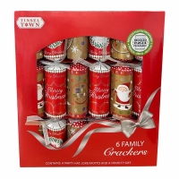 Pachet cadou pentru familie, 6 Crackers Merry Christmas, RMS 1351187-XMAS